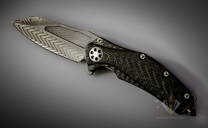 Коллекционный нож Anthony Marfione «Super Matrix Damascus»,интернет-каталог Ножи-Шедевры