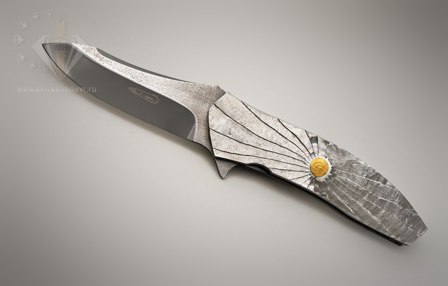 Коллекционный нож Koji Hara «Sanze / Sun and Moon (M)»,интернет-каталог Ножи-Шедевры