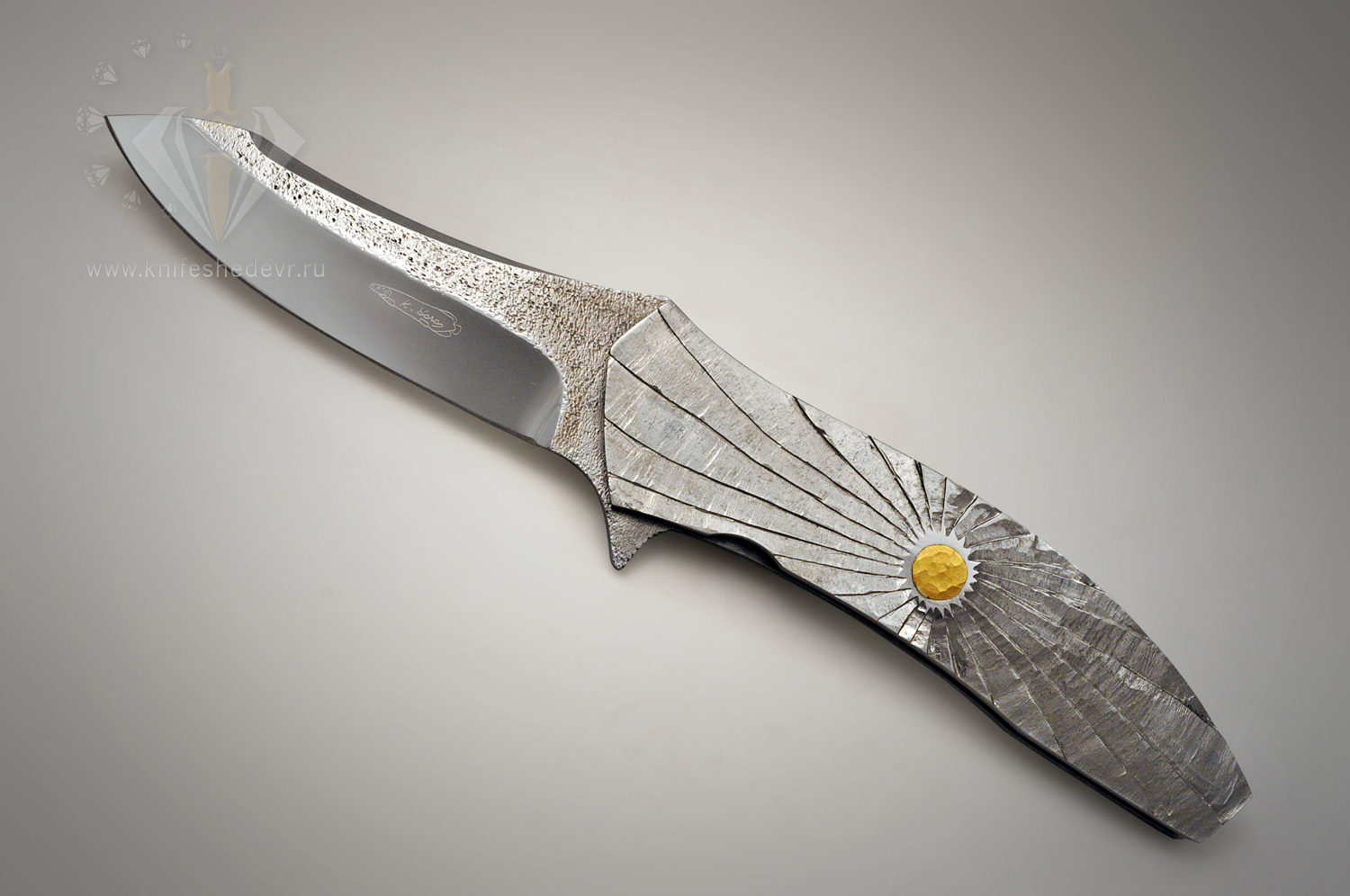 Коллекционный нож Koji Hara «Sanze / Sun and Moon (L)»,интернет-каталог Ножи-Шедевры